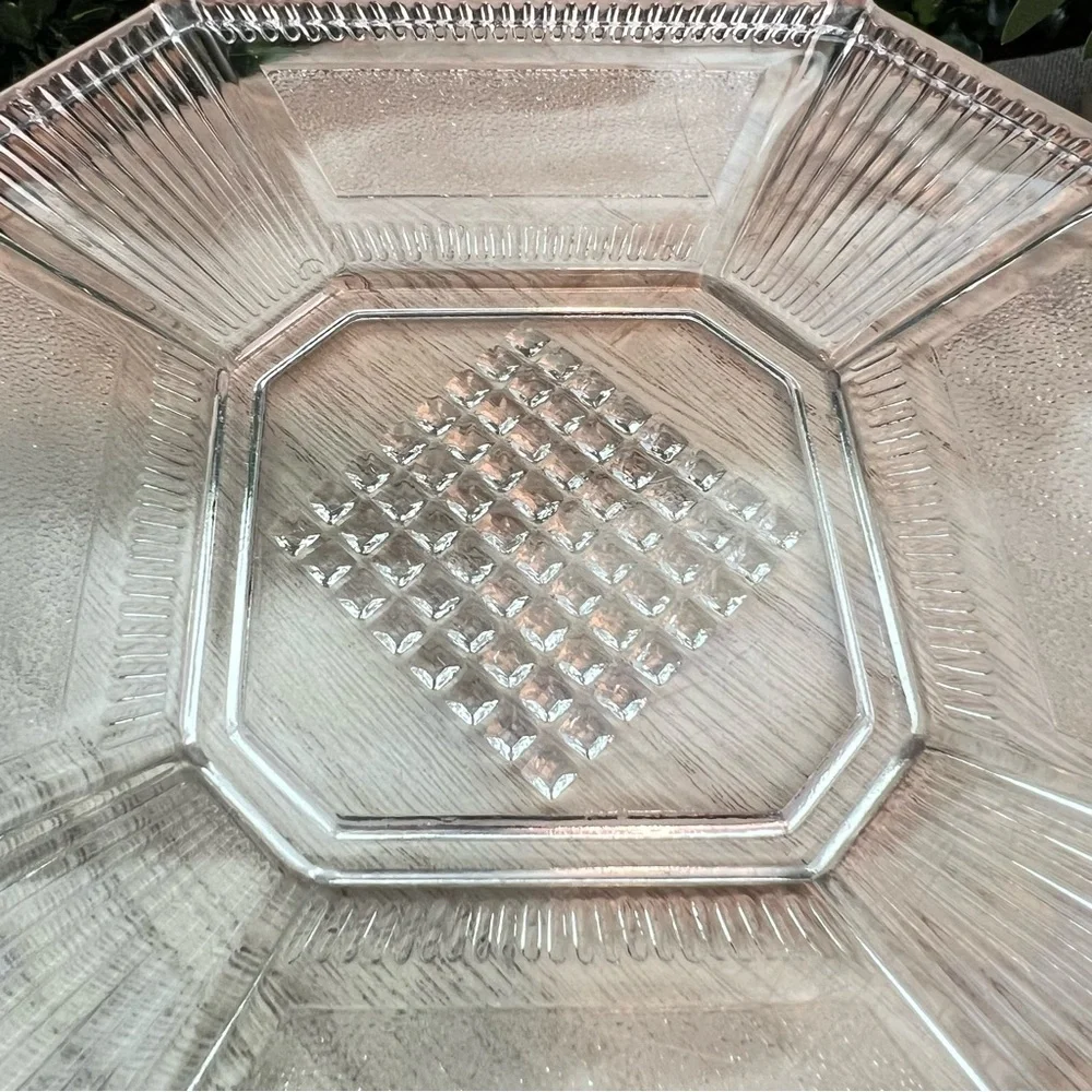 Bryce Glass | Pleat and Panel | 7 in. Salad Plate | Pressed Glass | Antique